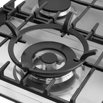 Omega 70cm Gas Cooktop, Stainless Steel