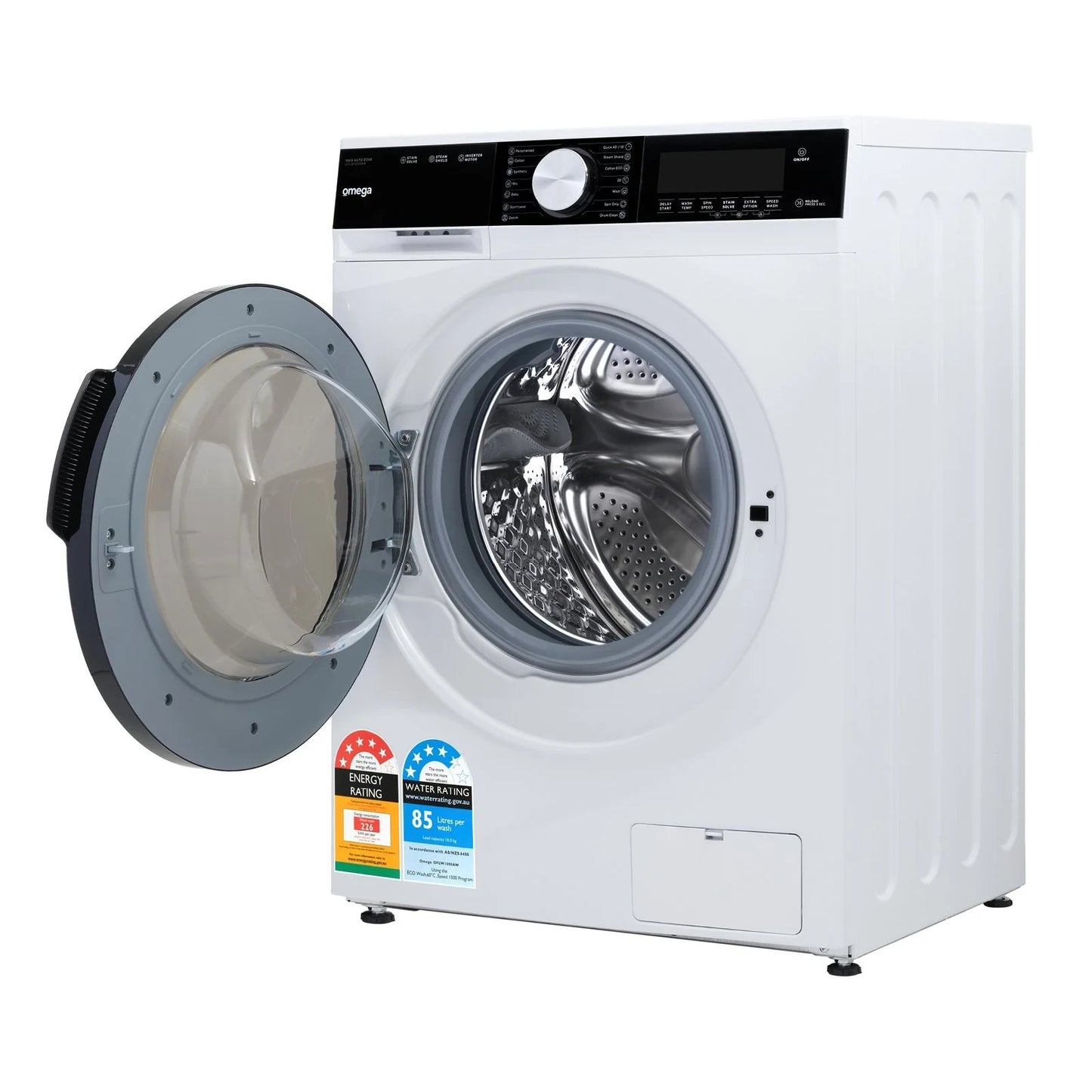Omega 10kg Auto Dose Front Load Washing Machine