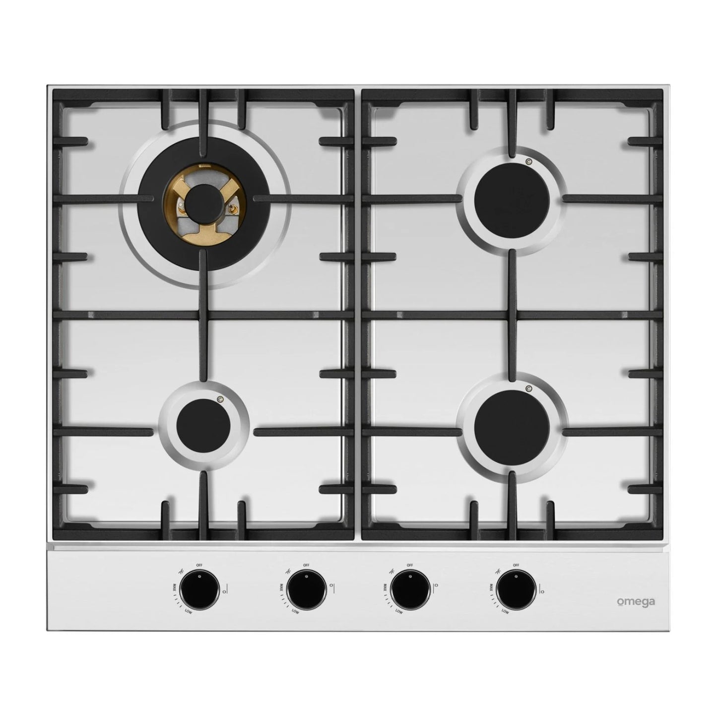 Omega  60cm Gas Cooktop, Stainless Steel