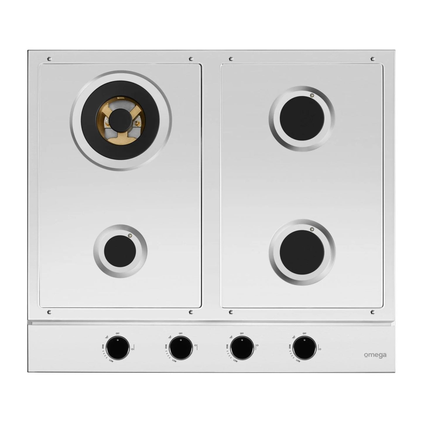 Omega  60cm Gas Cooktop, Stainless Steel