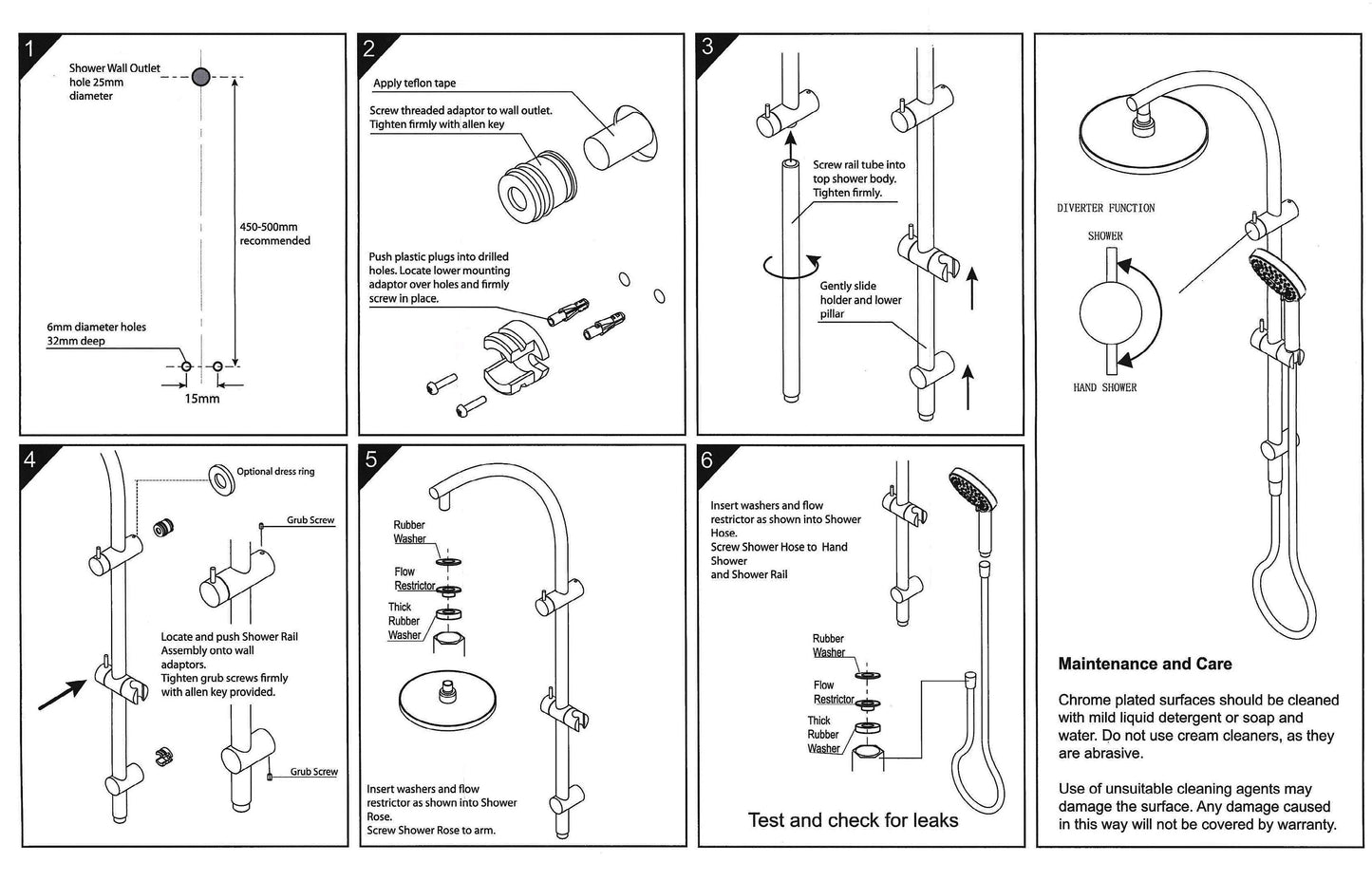 INSPIRE PAVIA COMBO SHOWER SET WITH SINGLE HOSE TOP INLET