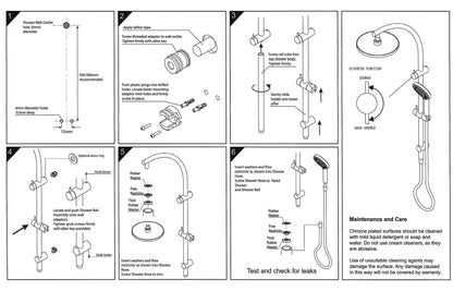 INSPIRE PAVIA COMBO SHOWER SET WITH SINGLE HOSE TOP INLET