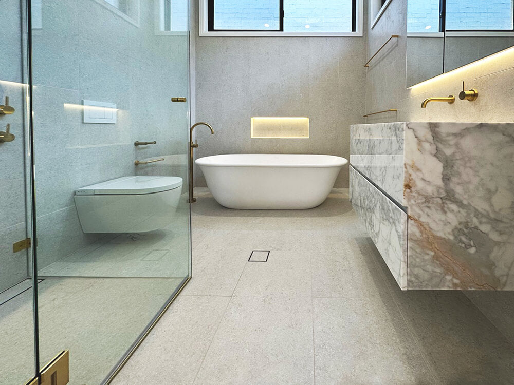Blanche 162 x 77 TitanCast Solid Surface Freestanding Bath - Satin Silk White