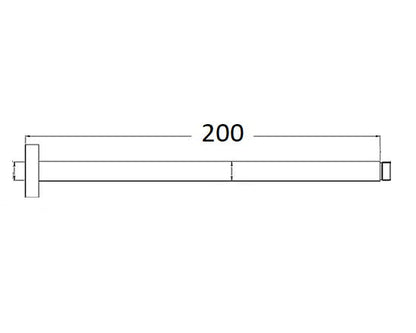 INSPIRE CEILING SHOWER ARM ROUND 200MM