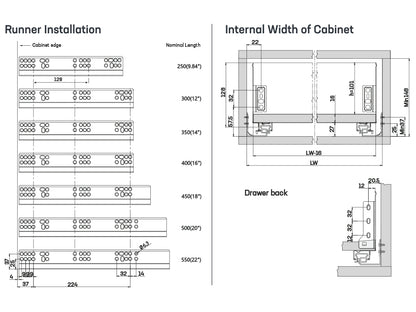 UltraSlim Drawer - 128mm Height