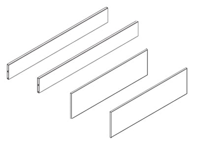 Harn Ritma Cube Solid Side Panel Square Rail White