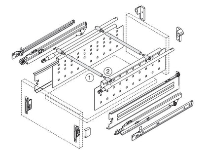 Harn Ritma Cube Cross Railing Round Rail