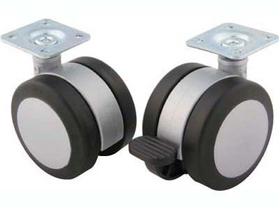 Heavy Duty Nylon Castor with Polyurethane Tread - Plate Fix