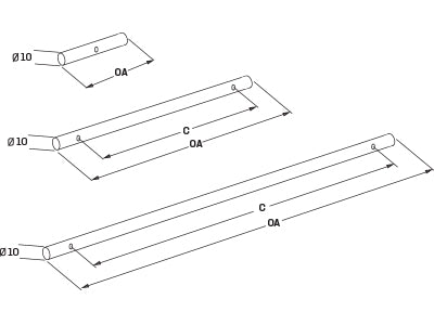 Arezzo Knurled Bar Handles - Bar Only