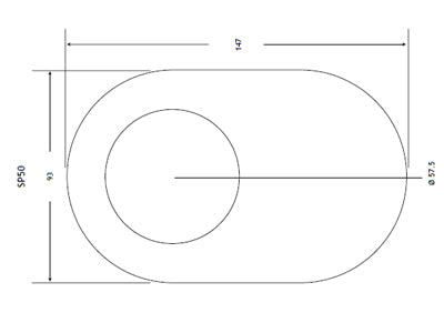 Plastic Self Adhesive Waste Access Cover Plate with Hole