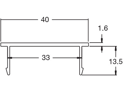 Aluminium Partition Extrusion Snap-In Profile