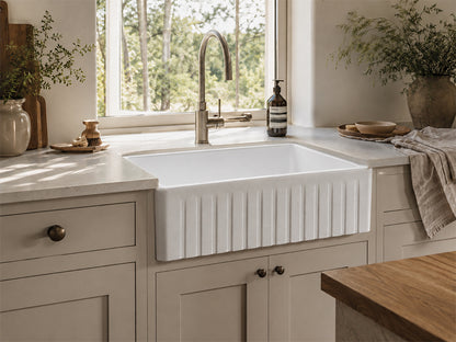 Carysil Fine Fireclay Reversible Butler Sink - Single Bowl - 610mm