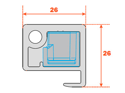 Salice Air Hinge Profile - 26mm