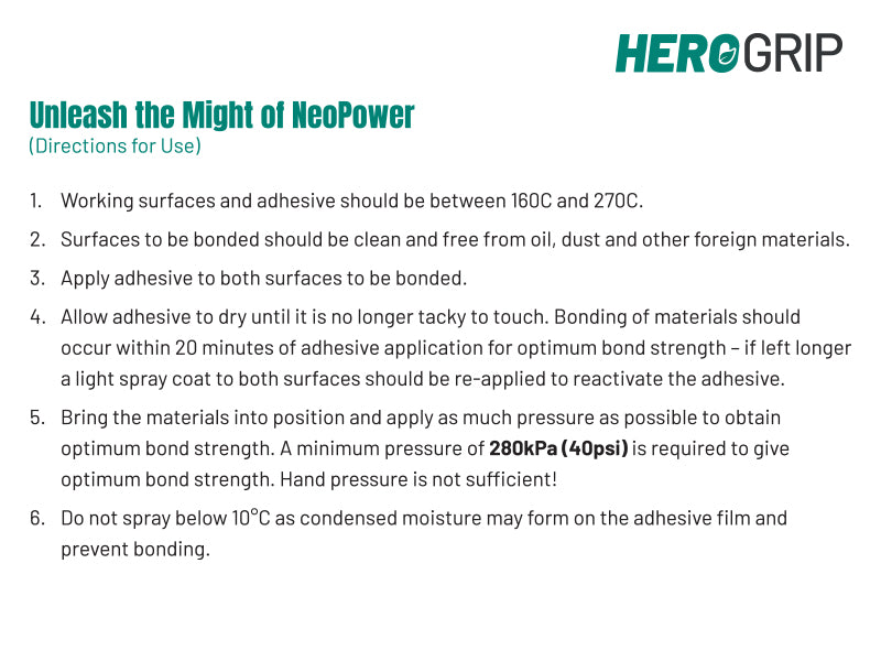 HeroGrip NeoPower Contact Adhesive - 15L - Clear