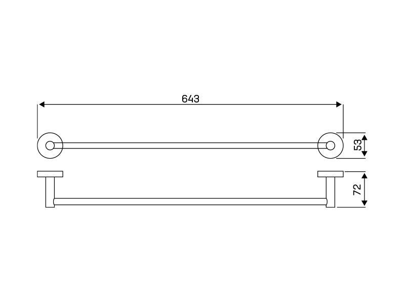 Cassini Renzo Single Towel Rail