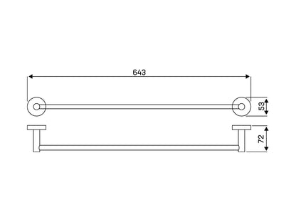 Cassini Renzo Single Towel Rail