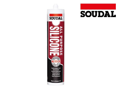 Soudal All Purpose Silicone 300ml Cartridge - Black