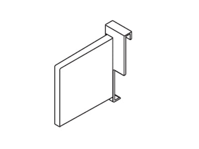 Harn Ritma Cube Square Profile Lateral Divider - White