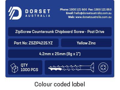 Countersunk Chipboard ZIP Screws