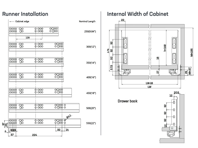 UltraSlim Drawer - 175mm Height