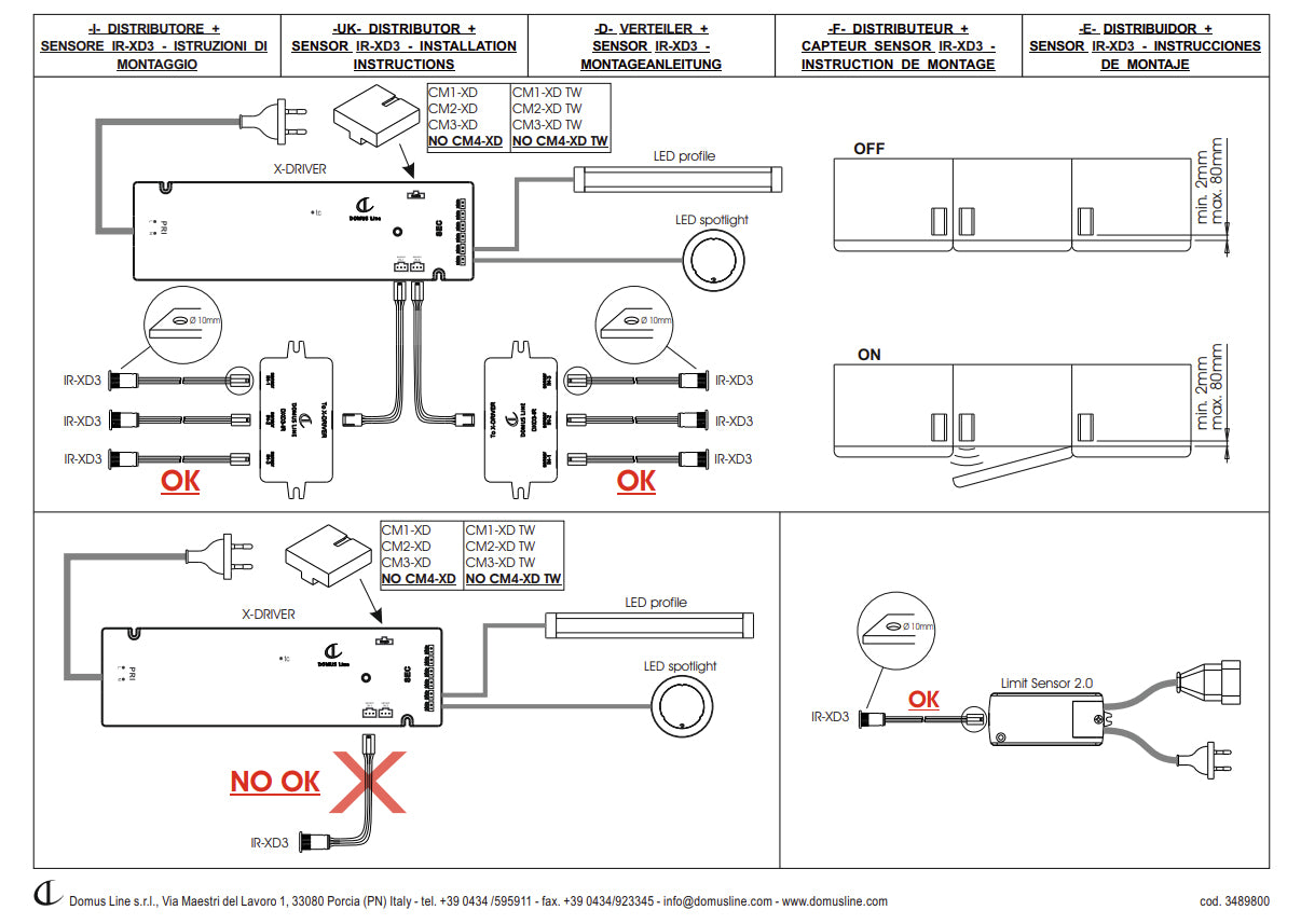 X-Driver Distributor for IR XD3 Door Sensors