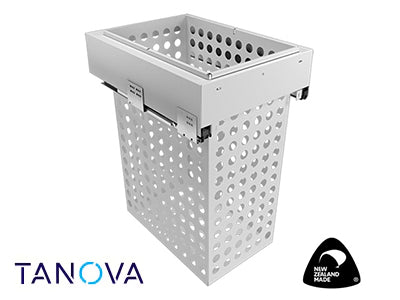 400mm Tanova Simplex Plus Soft Close Metal Laundry Basket System - 1 X 65L