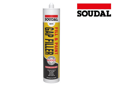 Soudal Fill & Paint Gap Filler 300ml Cartridge - White
