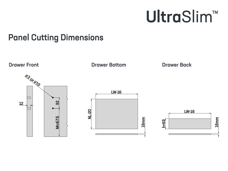 UltraSlim Drawer - 90mm Height