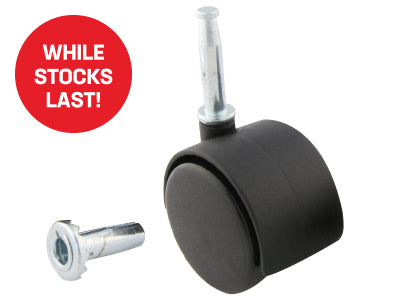 Stem Fitting Twin Wheel Castor - 50mm
