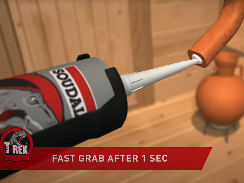 Soudal T-Rex Power Fast Grab 290ml Cartridge - White