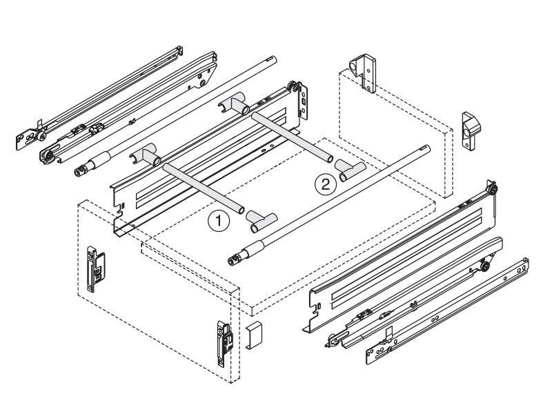 Harn Ritma Cube Cross Railing Round Rail