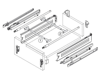 Harn Ritma Cube Cross Railing Round Rail