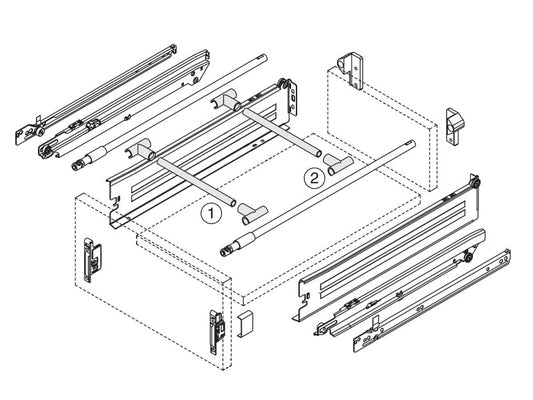 Harn Ritma Cube Cross Railing Round Rail