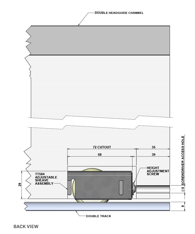 Robemaker Door Track - Packaged Set for 4 Doors - 3240mm