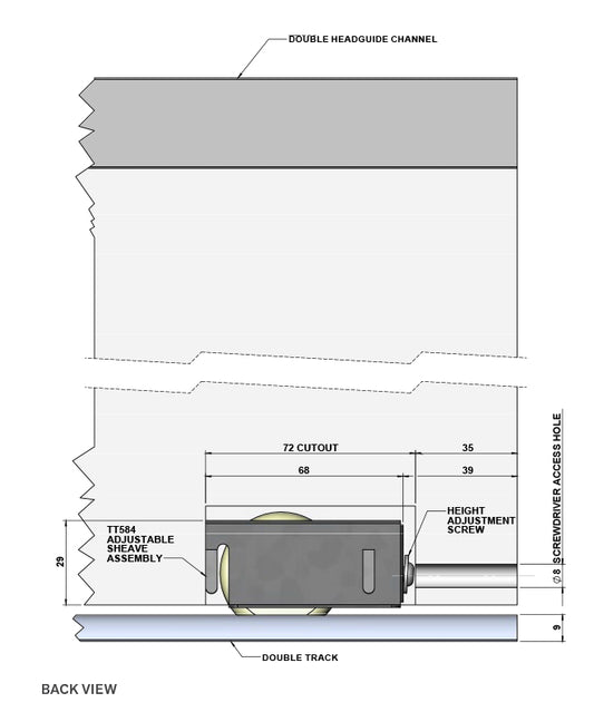 Robemaker Door Track - Packaged Set for 4 Doors - 3240mm