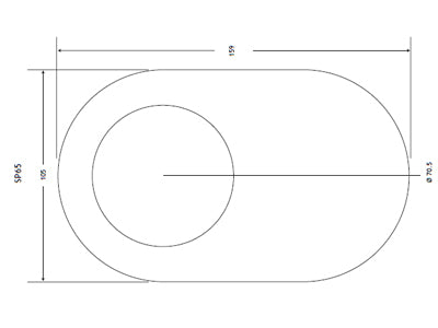Plastic Self Adhesive Waste Access Cover Plate with Hole