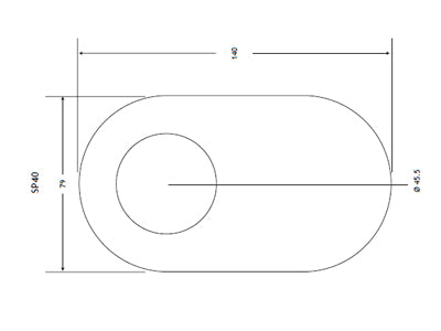 Plastic Self Adhesive Waste Access Cover Plate with Hole