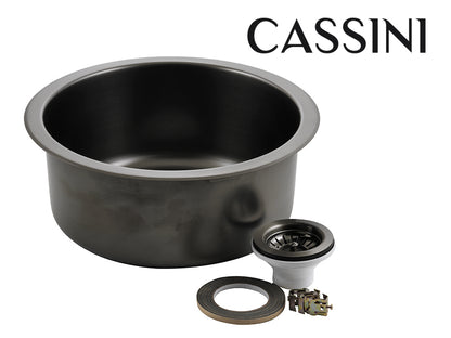 Cassini Round Bar Sink - Gunmetal