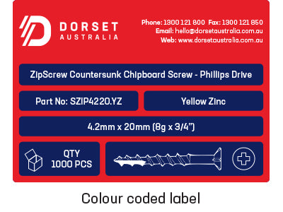 Countersunk Chipboard ZIP Screws