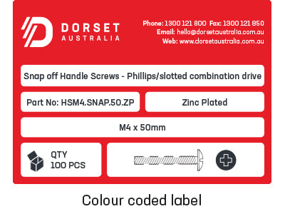 Snap Off Handle Screws