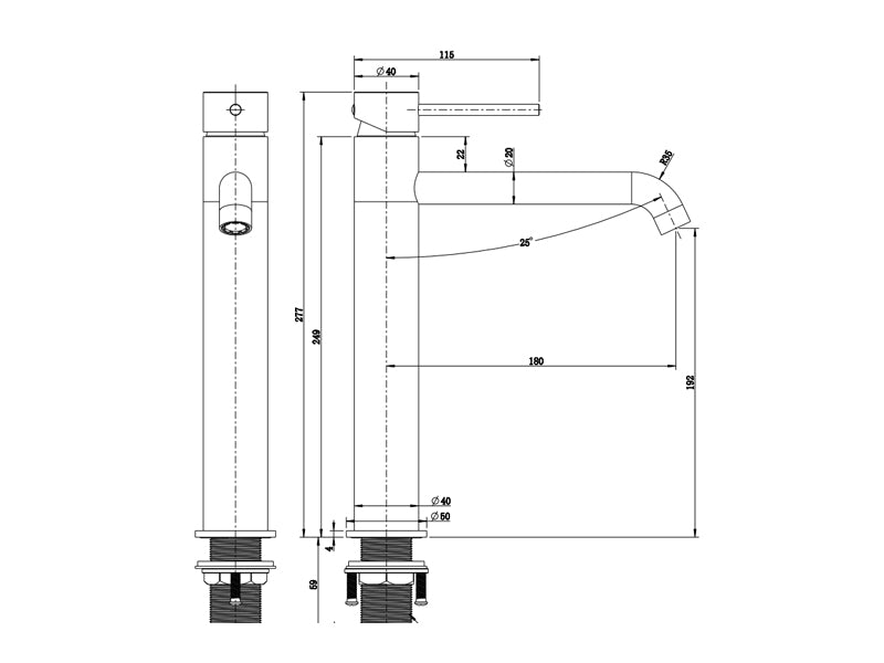 Cassini Renzo Tall Basin Mixer