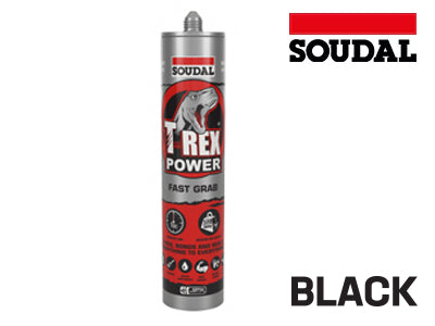 Soudal T-Rex Power Fast Grab 290ml Cartridge - Black