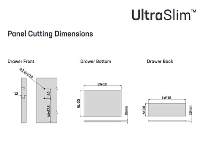 UltraSlim Drawer - 128mm Height