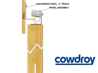 COWDROY Arrow Single Sliding Door Track System - 30kg