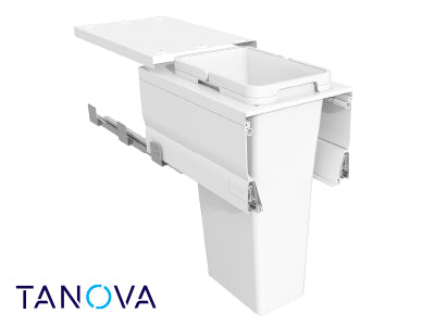 350mm Tanova Designer Series Soft Close Waste Bin System - 1 X 36L