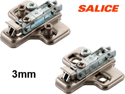 Salice Domi Snap-On Steel/Die Cast Mounting Plate Cam Adjust 3mm