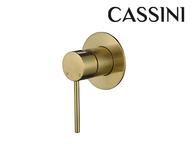 Cassini Renzo Shower Mixer - Large Back Plate - Brushed Brass