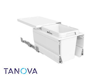 350mm Tanova Designer Series Soft Close Waste Bin System - 1 X 20L