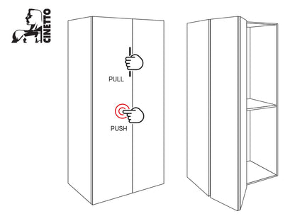 Cinetto PS23 - Bi-Folding Door System - Push to Open Kit