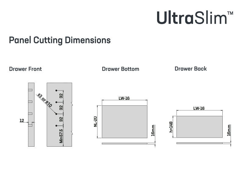 UltraSlim Drawer - 175mm Height